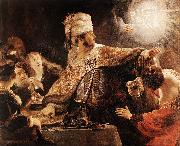 REMBRANDT Harmenszoon van Rijn Belshazzar's Feast Sweden oil painting artist